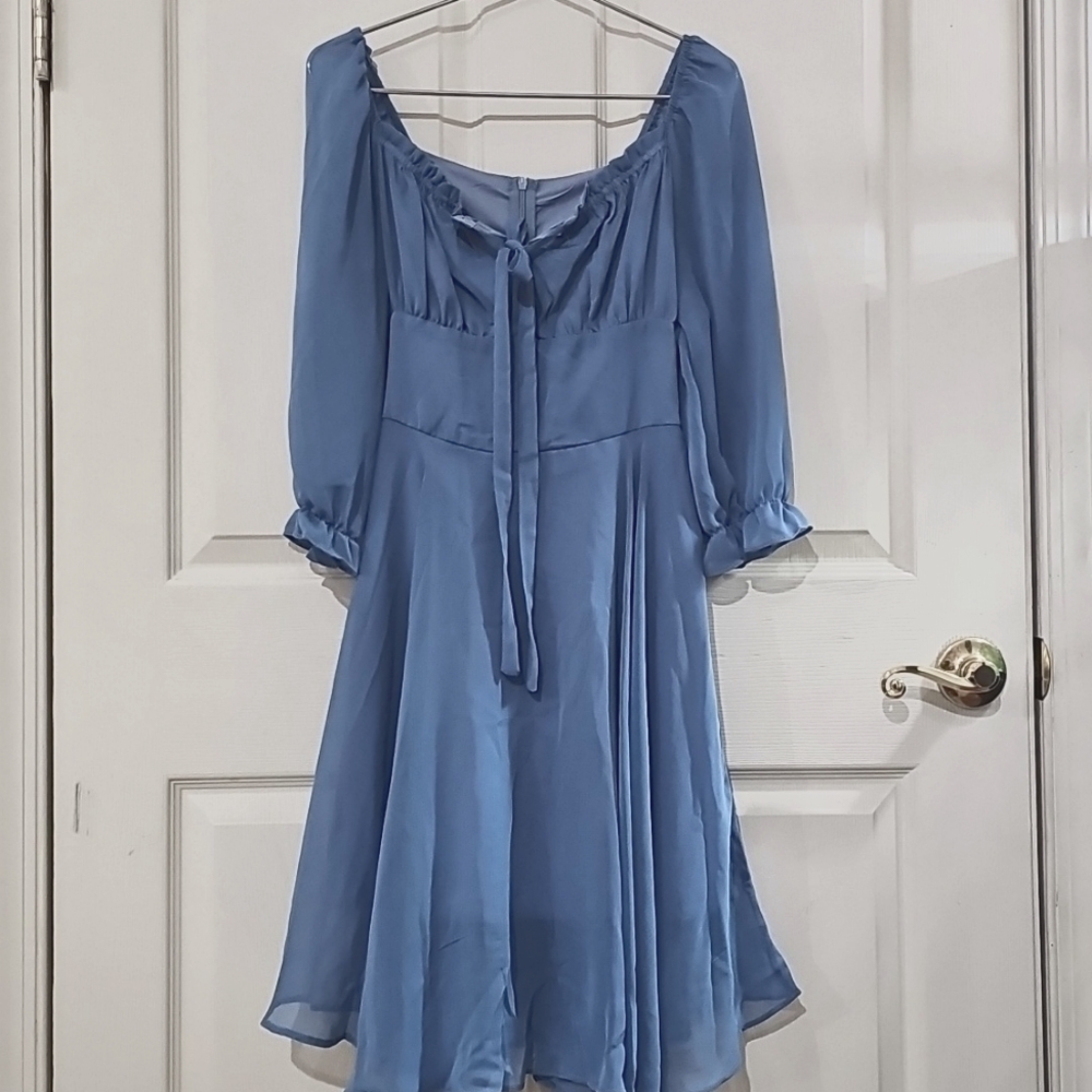 Shein/ Beautiful blue dress, delicate, elegant and casual. Size L / Size reduced